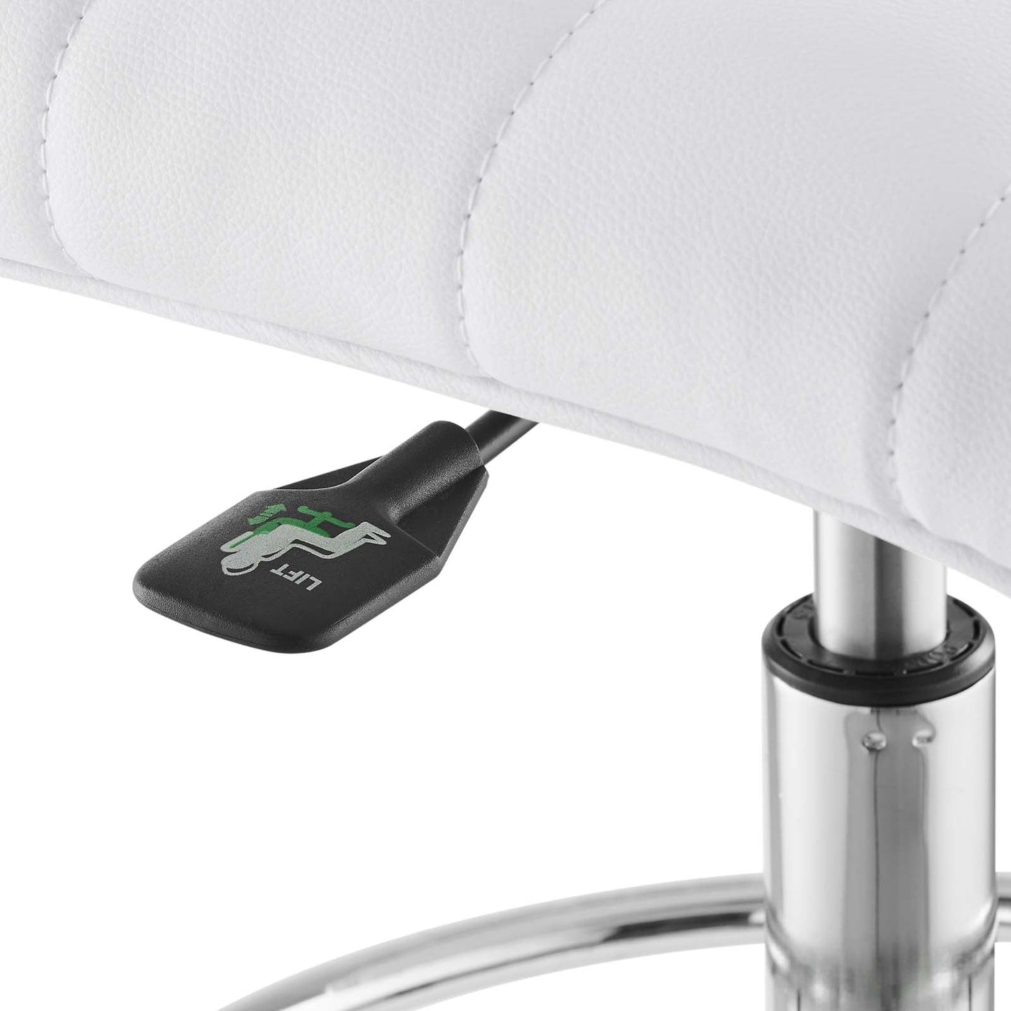 Ripple Armless Mid Back Vinyl and Vegan Leather Office Chair