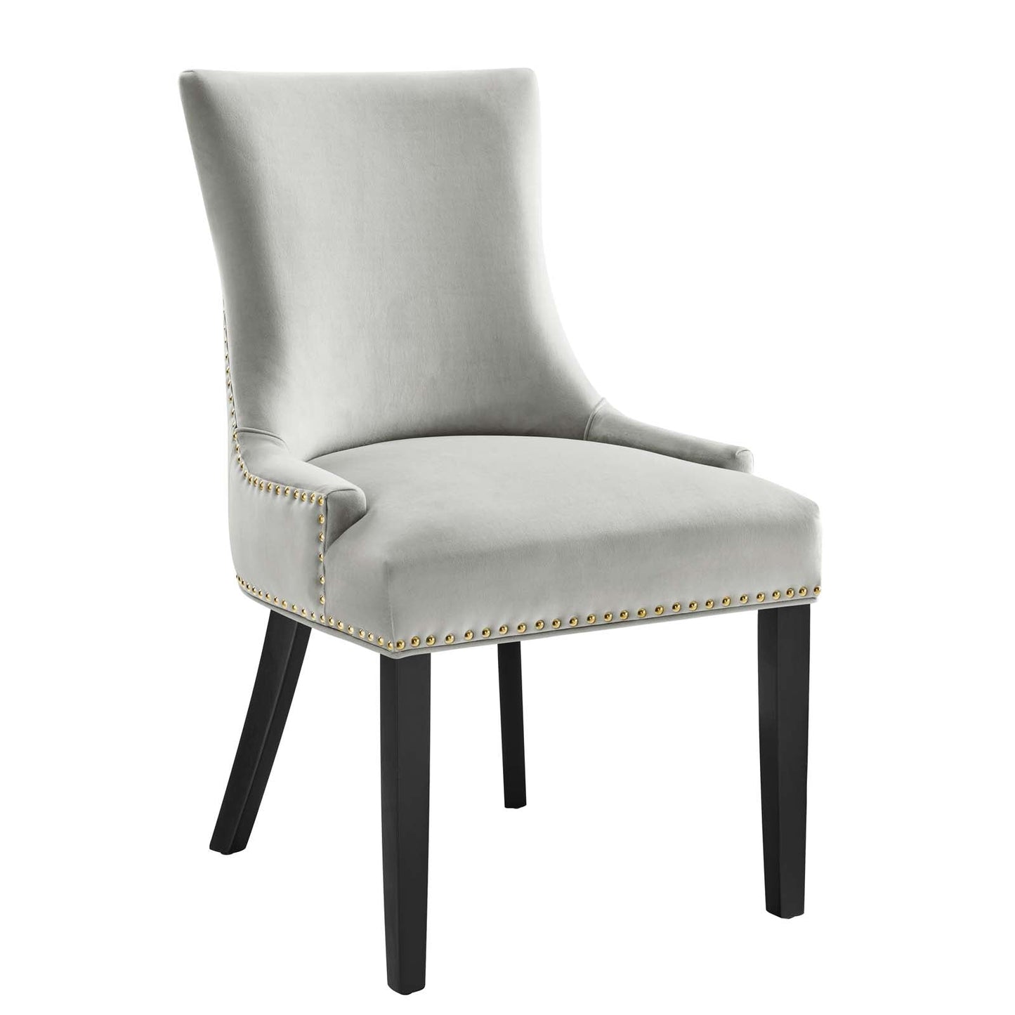 Marquis Performance Velvet Dining Chairs - Set of 2 Light Gray EEI-5010-LGR