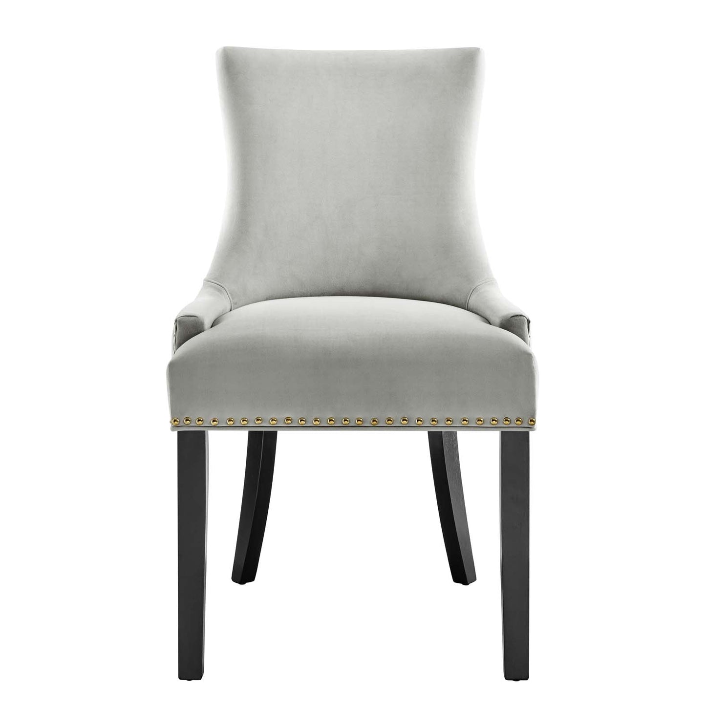 Marquis Performance Velvet Dining Chairs - Set of 2 Light Gray EEI-5010-LGR