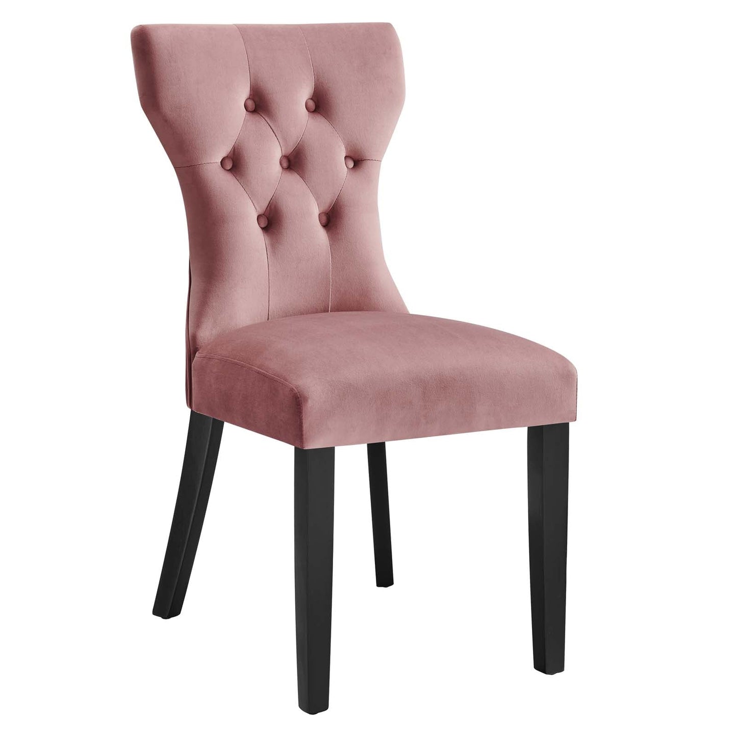 Silhouette Performance Velvet Dining Chairs - Set of 2 Dusty Rose EEI-5014-DUS