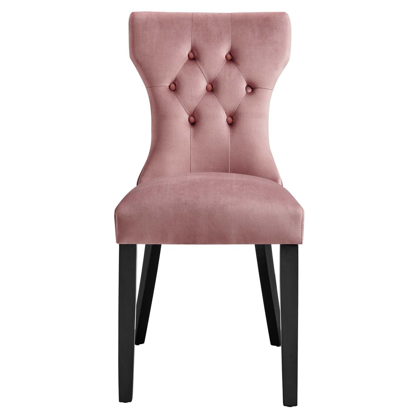 Silhouette Performance Velvet Dining Chairs - Set of 2 Dusty Rose EEI-5014-DUS