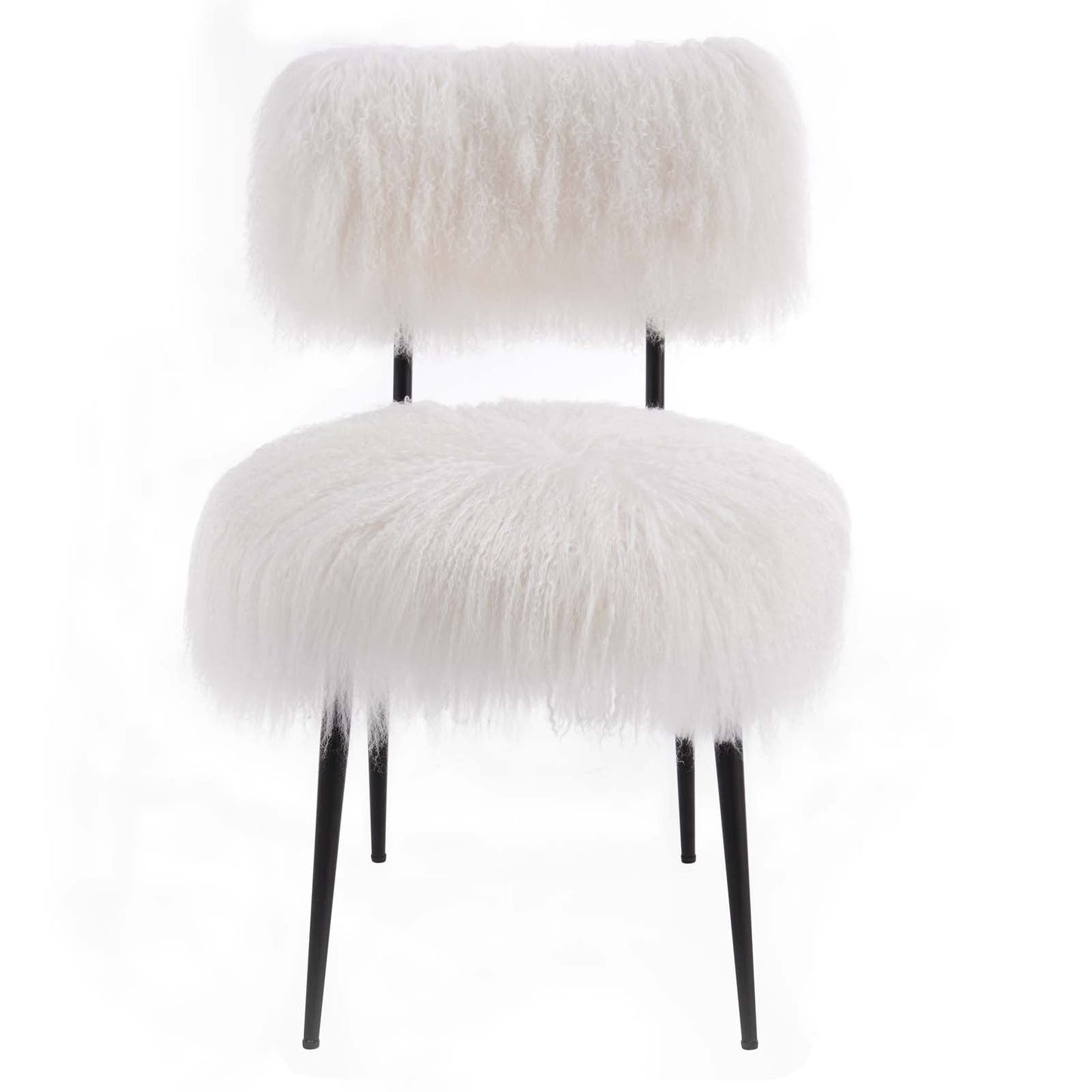 Skylar Sheepskin Chair White EEI-5039-WHI