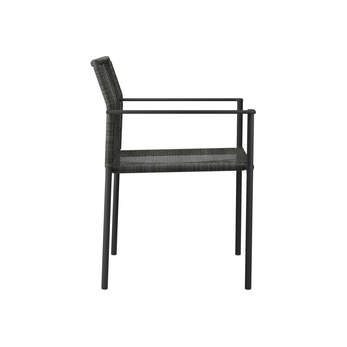 Lagoon Outdoor Patio Dining Armchairs Set of 2 Charcoal EEI-5041-CHA