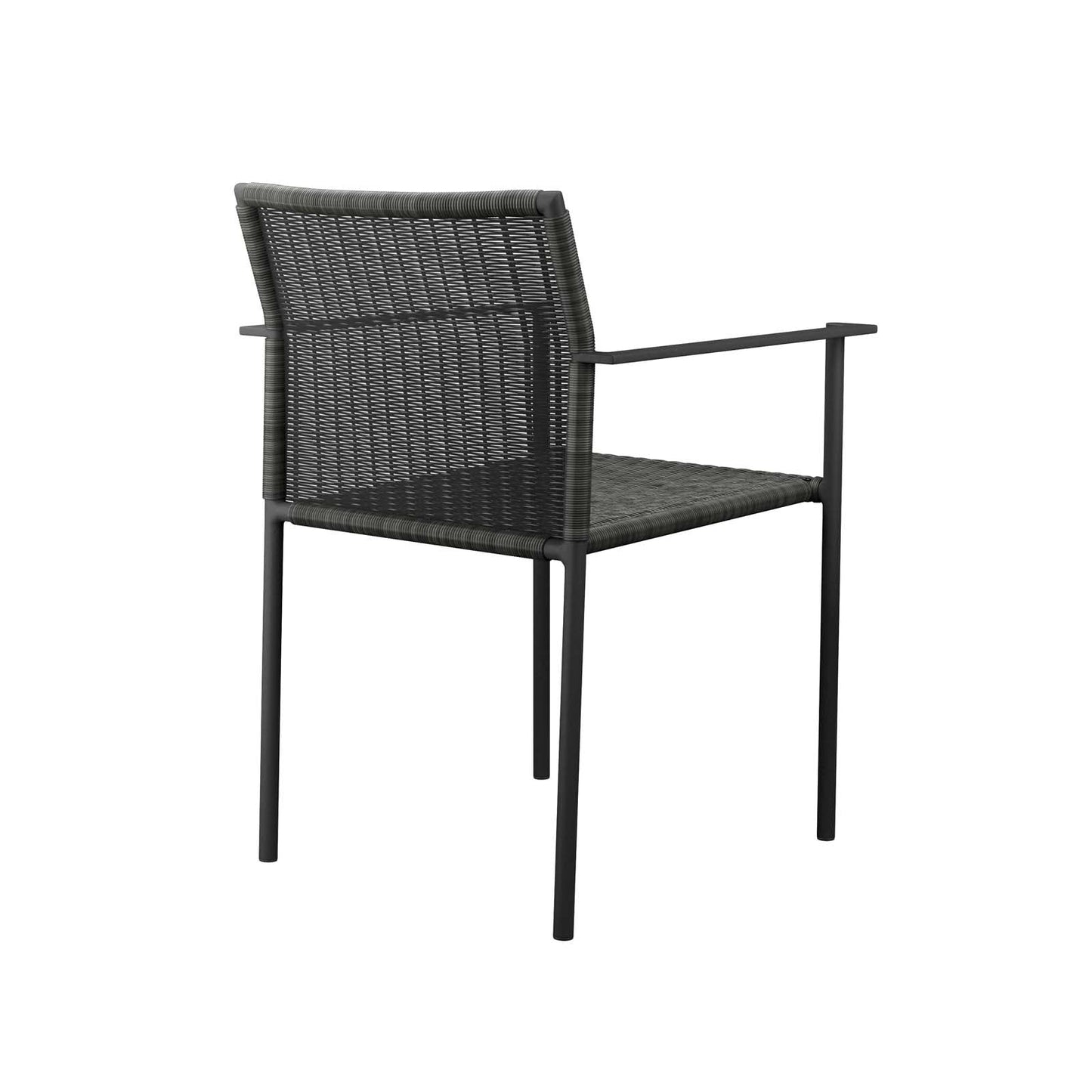 Lagoon Outdoor Patio Dining Armchairs Set of 2 Charcoal EEI-5041-CHA