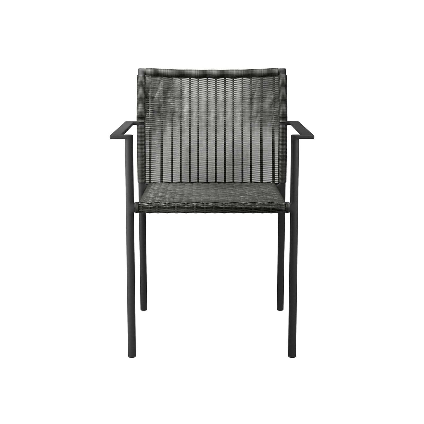 Lagoon Outdoor Patio Dining Armchairs Set of 2 Charcoal EEI-5041-CHA