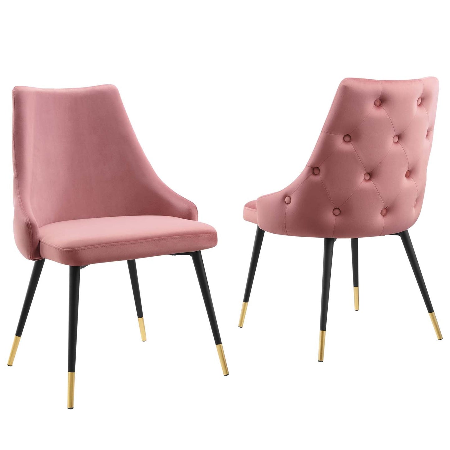 Adorn Dining Side Chair Performance Velvet Set of 2 Dusty Rose EEI-5043-DUS