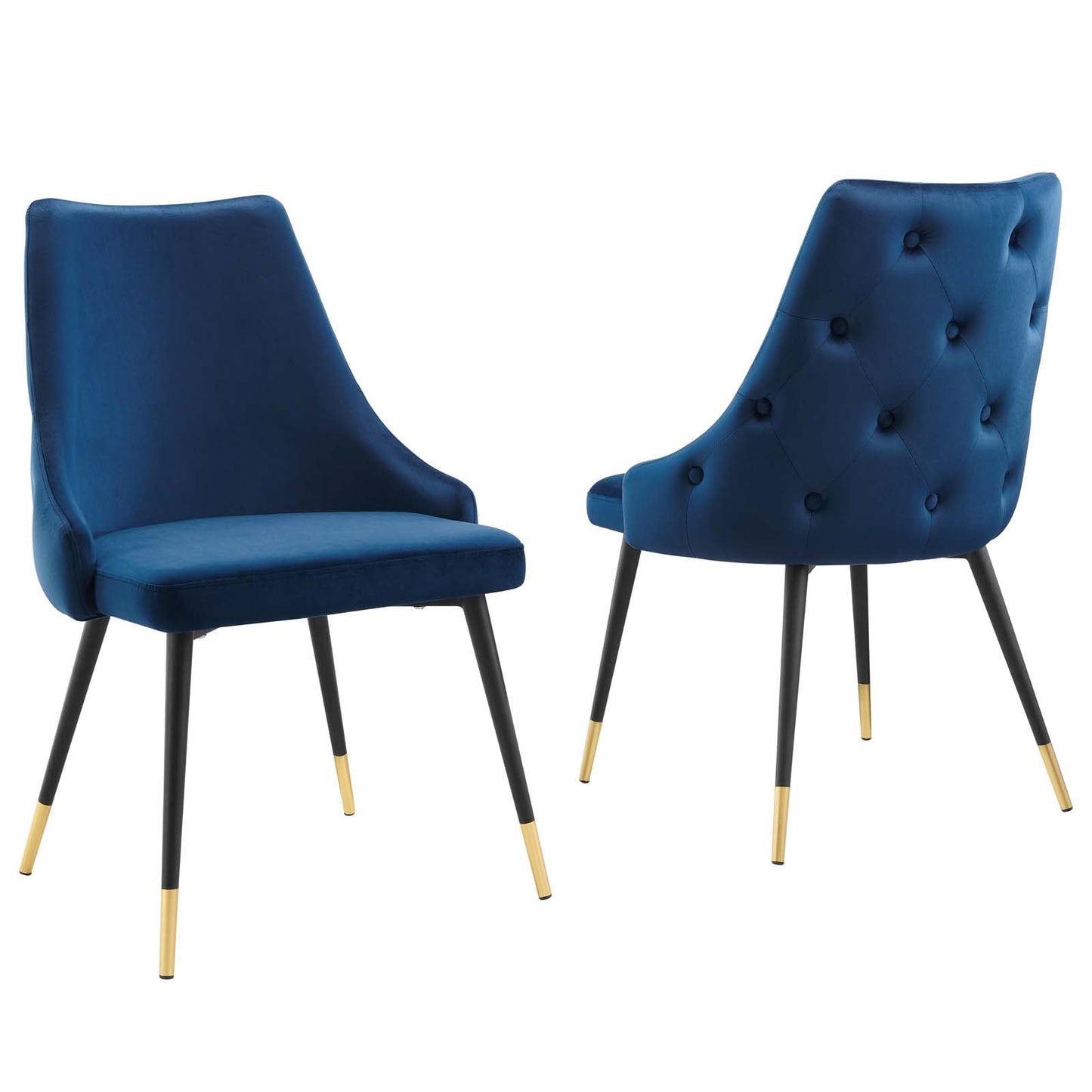 Adorn Dining Side Chair Performance Velvet Set of 2 Navy EEI-5043-NAV