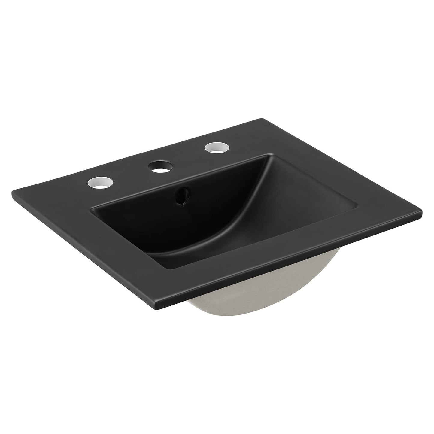 Steamforge 18" Bathroom Vanity by Modway EEI-6412-BLK-BLK