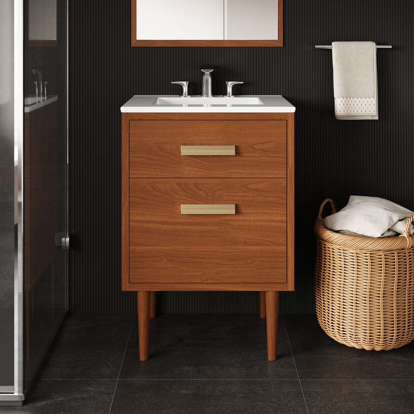 Cassia Bathroom Vanity Natural White