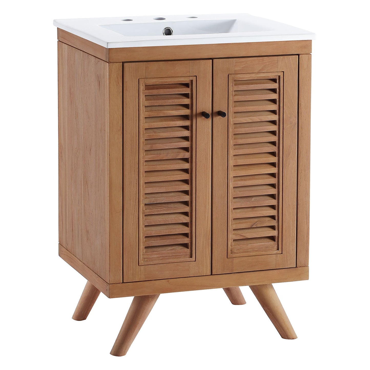 Birdie Bathroom Vanity Natural White 24" and 36" Options EEI-5112-NAT-WHI EEI-5113-NAT-WHI