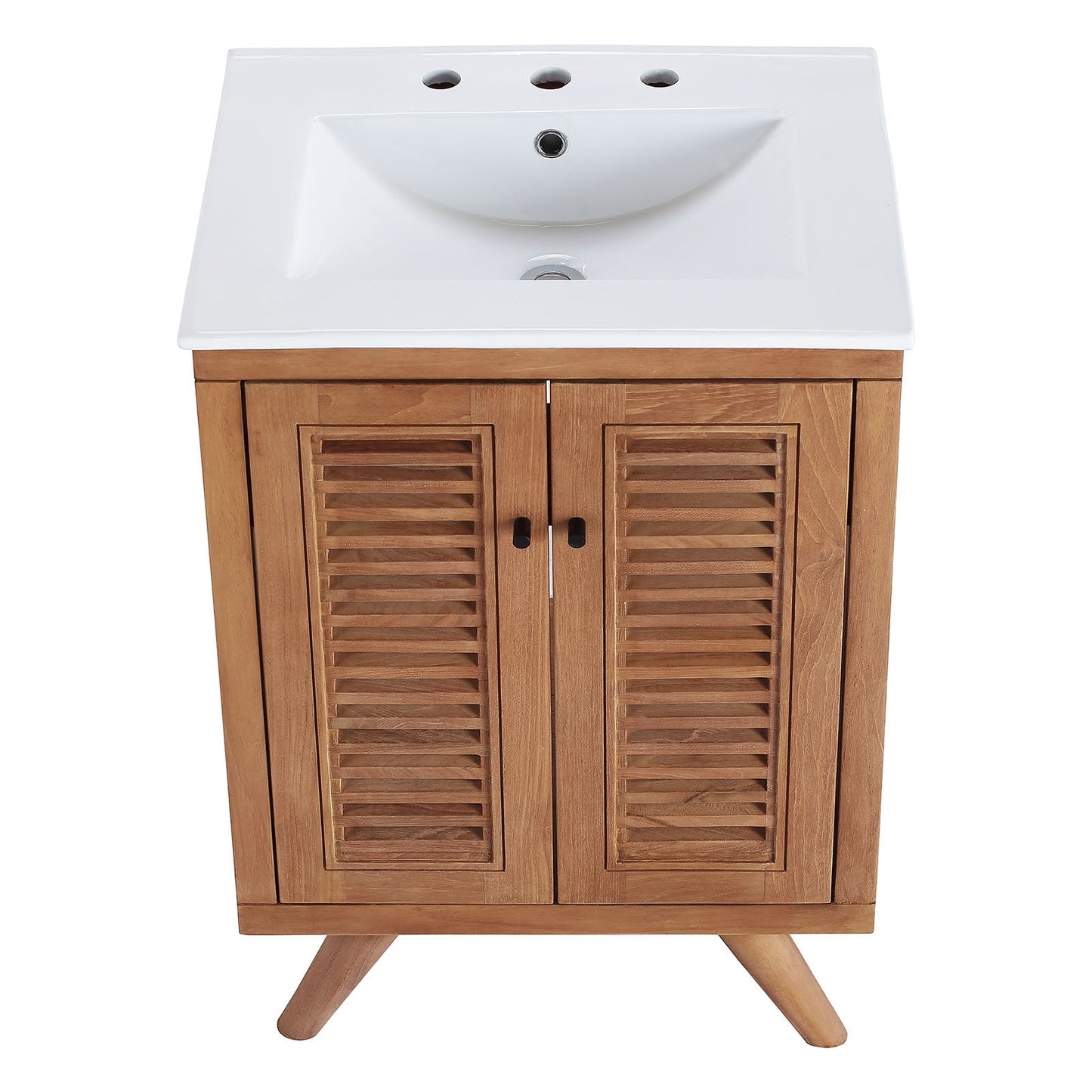 Birdie Bathroom Vanity Natural White 24" and 36" Options EEI-5112-NAT-WHI EEI-5113-NAT-WHI