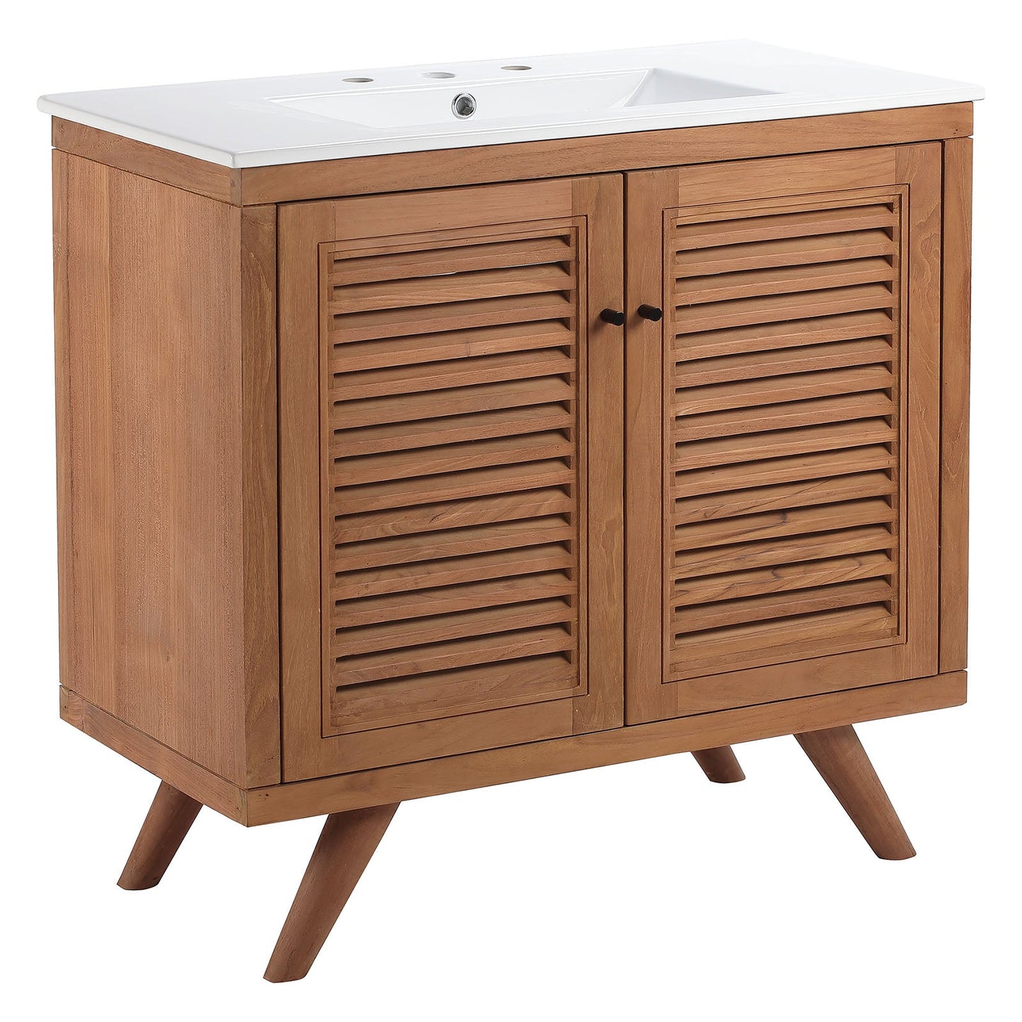 Birdie Bathroom Vanity Natural White 24" and 36" Options EEI-5112-NAT-WHI EEI-5113-NAT-WHI