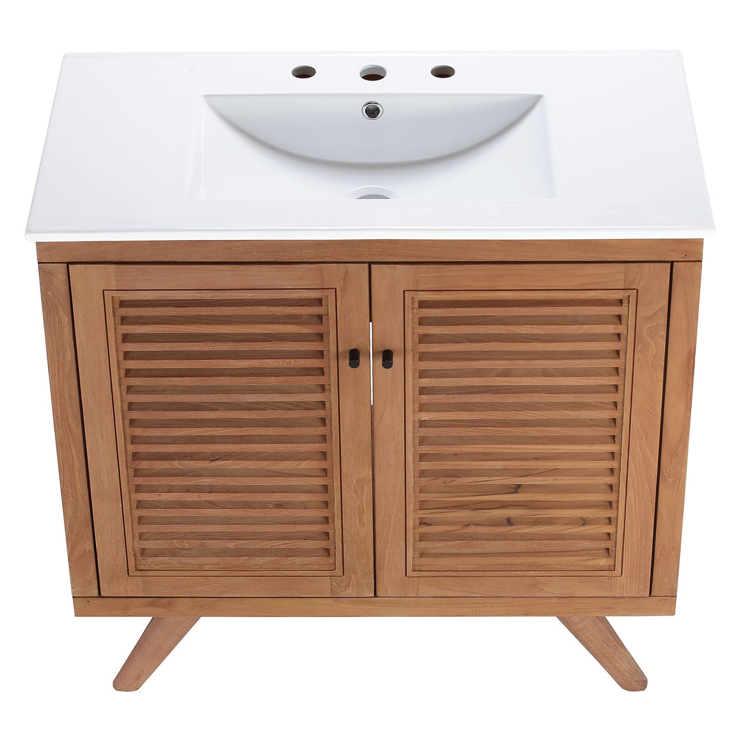 Birdie Bathroom Vanity Natural White 24" and 36" Options EEI-5112-NAT-WHI EEI-5113-NAT-WHI
