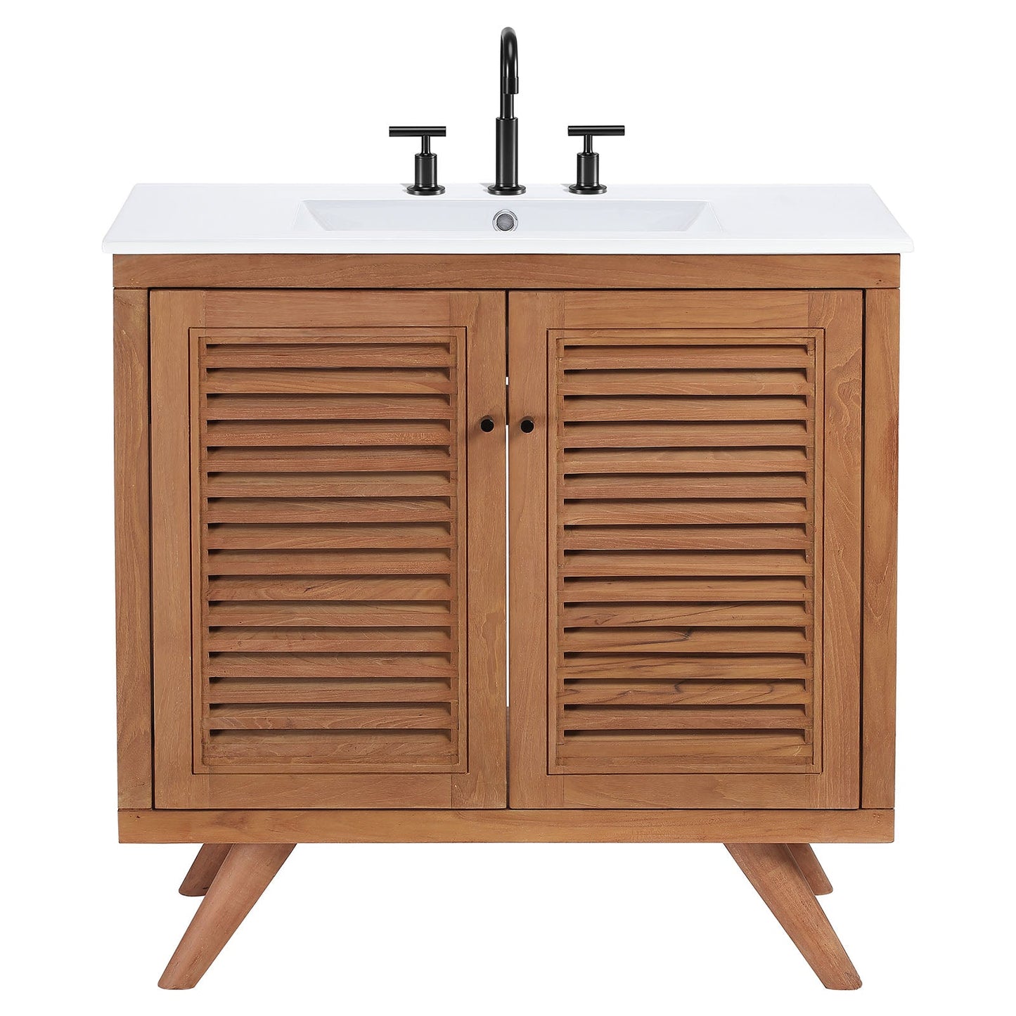Birdie Bathroom Vanity Natural White 24" and 36" Options EEI-5112-NAT-WHI EEI-5113-NAT-WHI