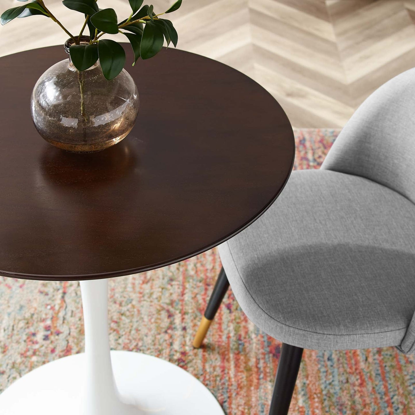 Lippa 28" Artificial Marble & Wood Dining Table Collection