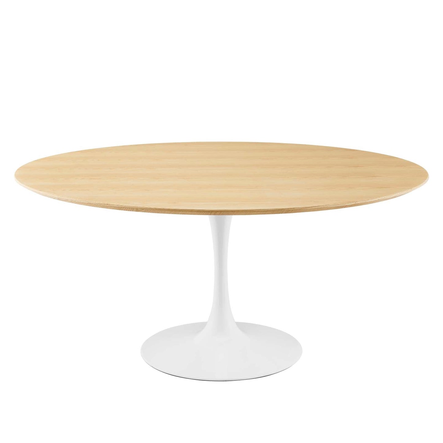 Lippa 60" Oval Dining Table with Artificial Marble and Wood Top