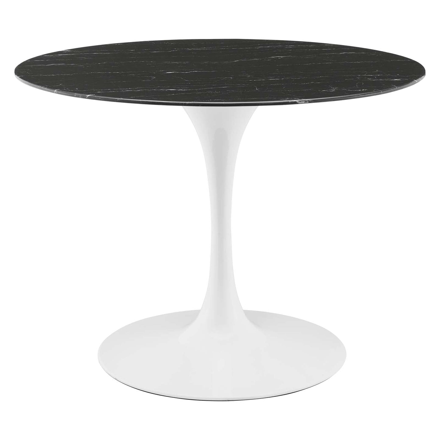 Lippa 40" Round Wood and Artificial Marble Dining Table