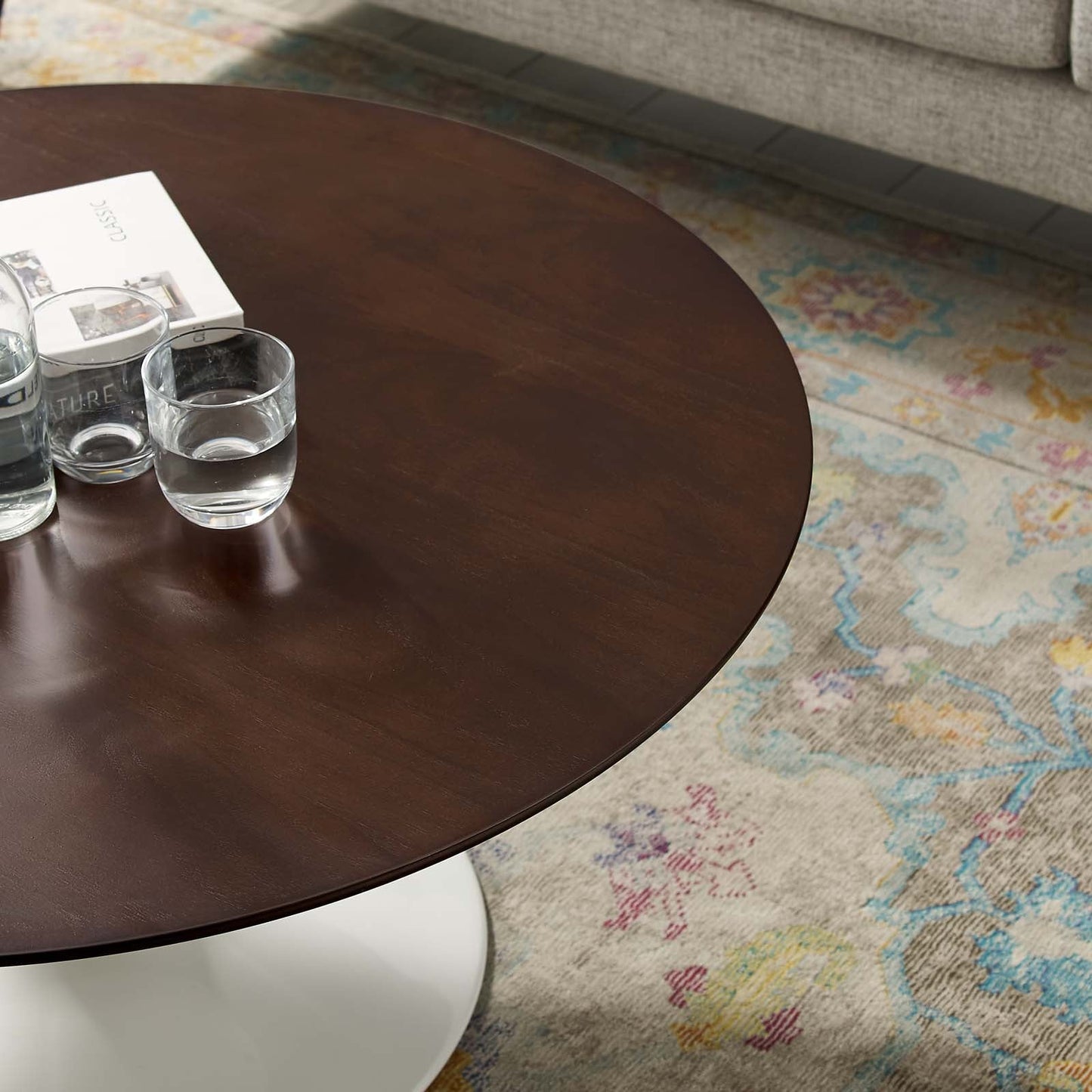 Lippa 36" Artificial Marble and Wood Coffee Table Collection