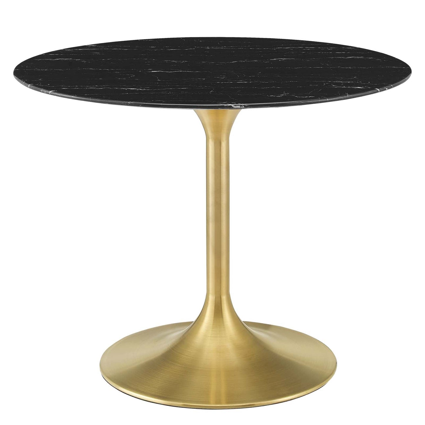 Lippa 40" Round Wood and Artificial Marble Dining Table