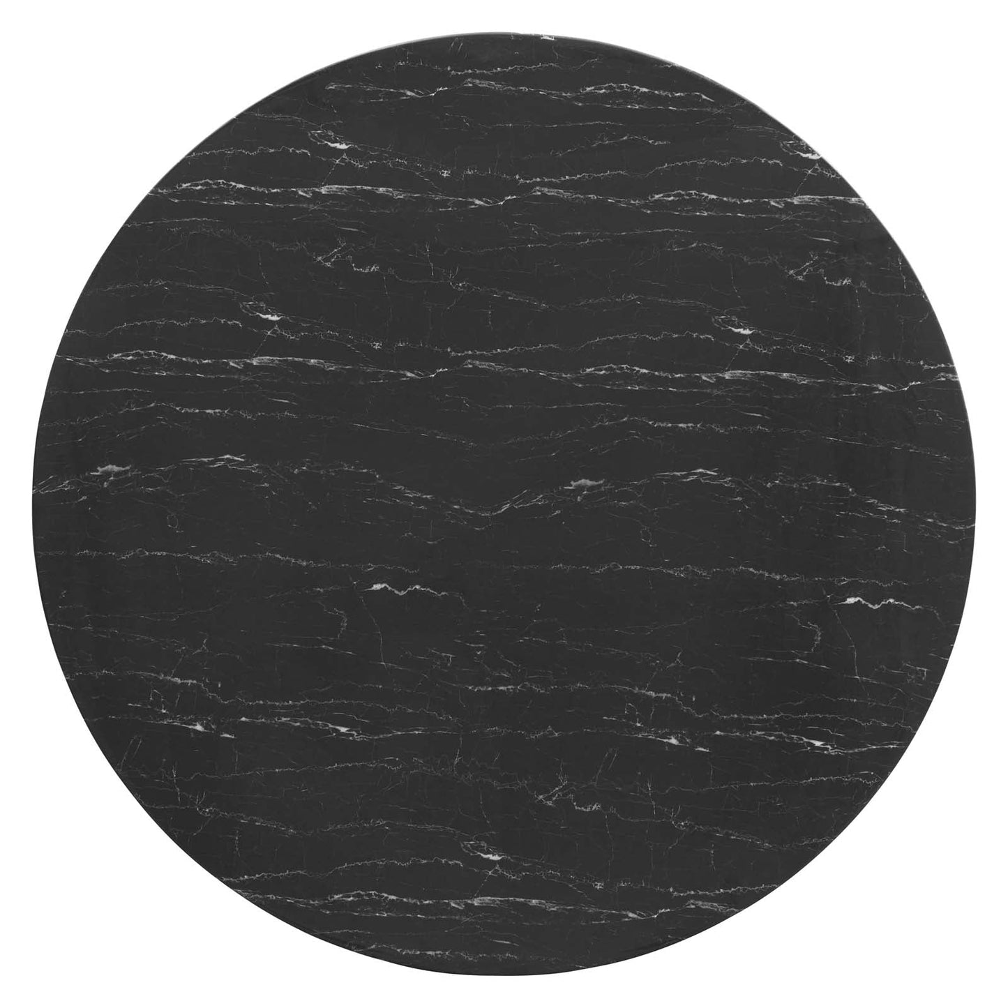 Lippa 60" Artificial Marble Dining Table in Gold Black, White Black, and White Natural