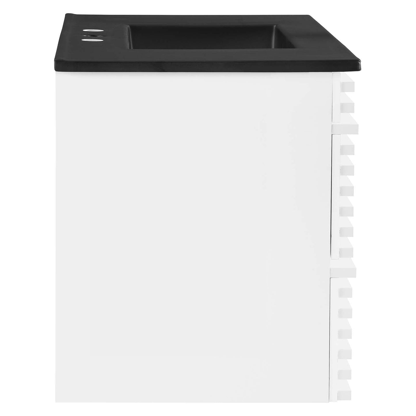 Render 36" Wall-Mount Bathroom Vanity White Black EEI-5395-WHI-BLK