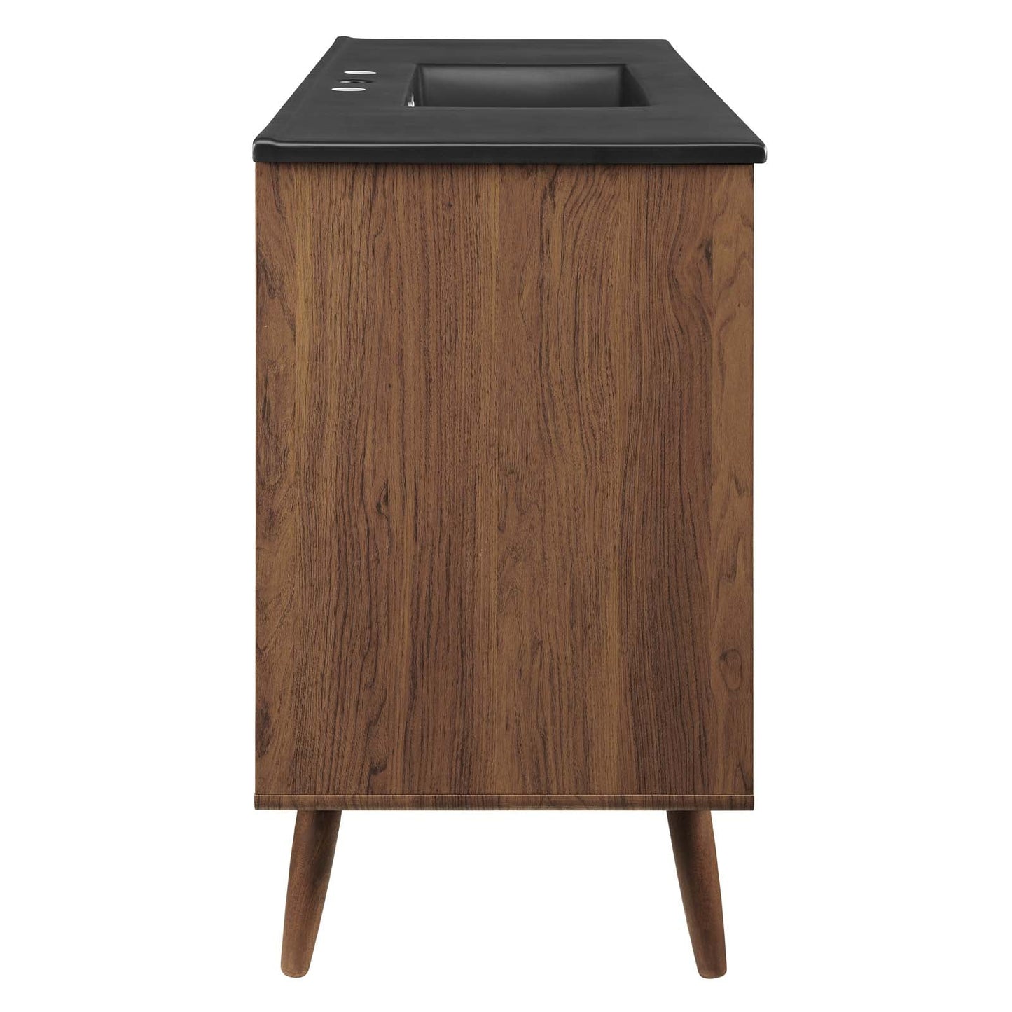 Transmit 48" Single Sink Bathroom Vanity Walnut Black EEI-5397-WAL-BLK
