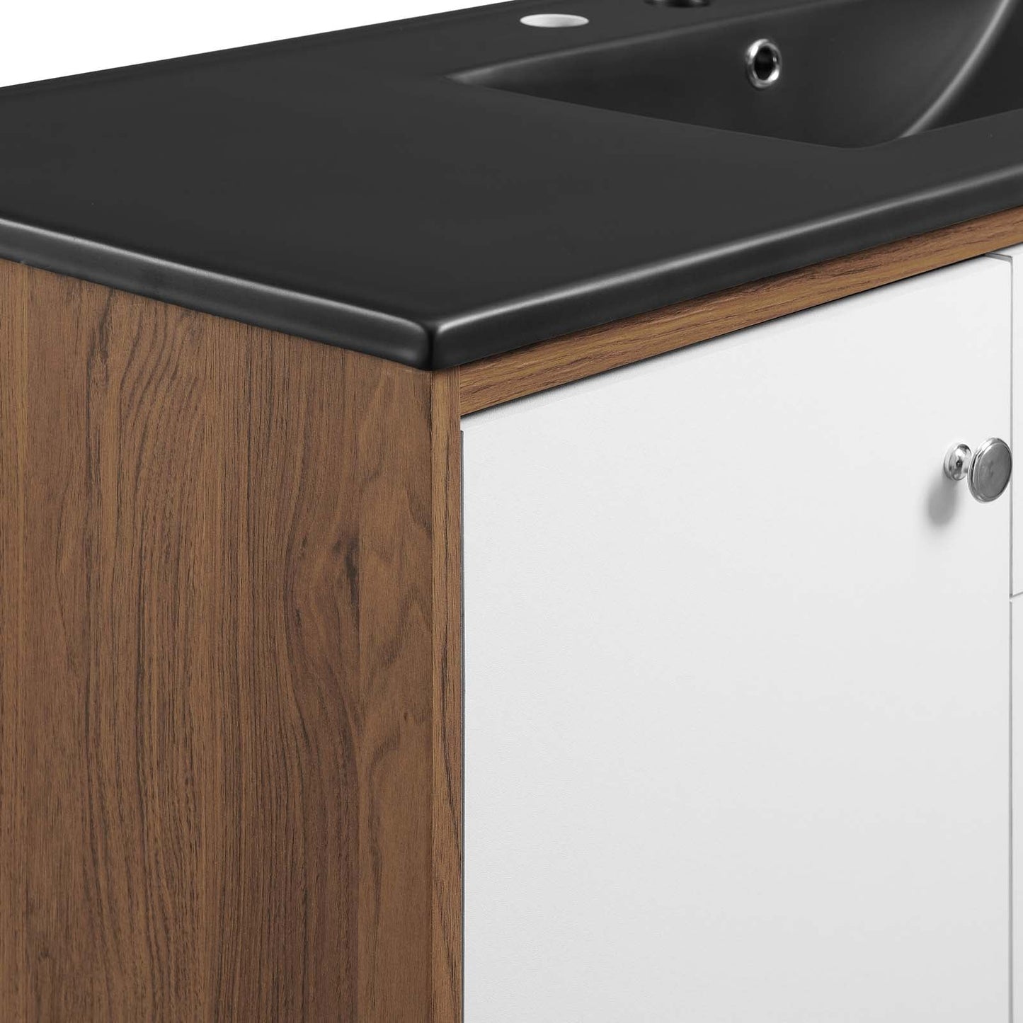 Transmit 48" Single Sink Bathroom Vanity Walnut Black EEI-5397-WAL-BLK
