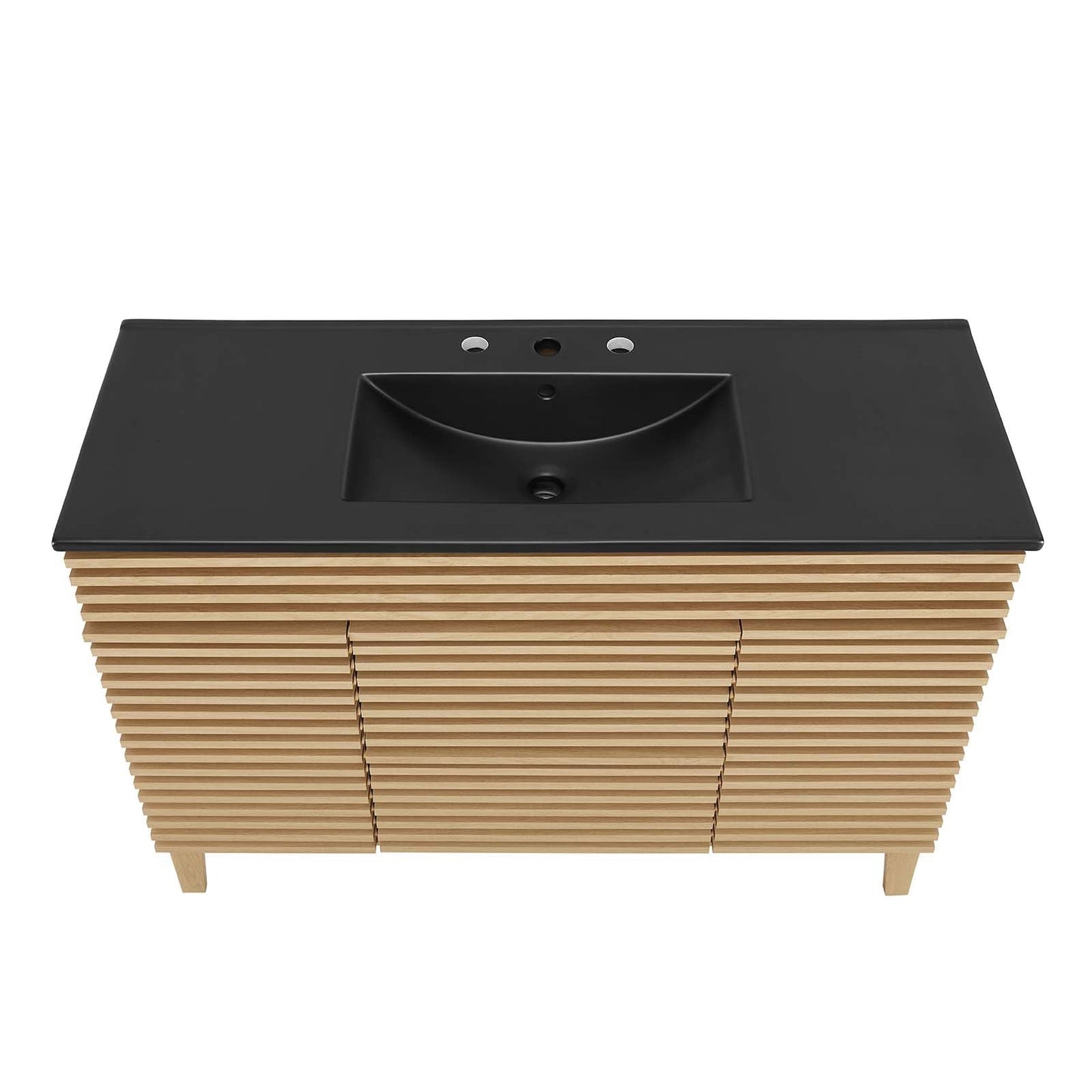 Render 48" Single Sink Bathroom Vanity Oak Black EEI-5398-OAK-BLK