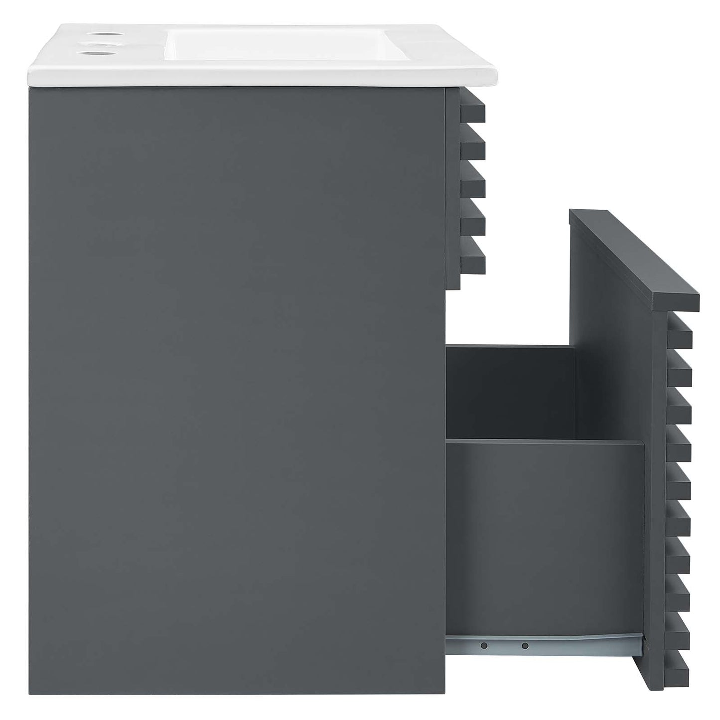 Render 18" Wall-Mount Bathroom Vanity Gray White EEI-5419-GRY-WHI