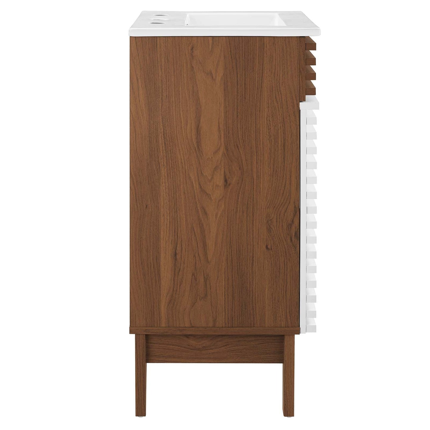 Render 18" Bathroom Vanity Cabinet White Walnut White EEI-5420-WHI-WAL-WHI