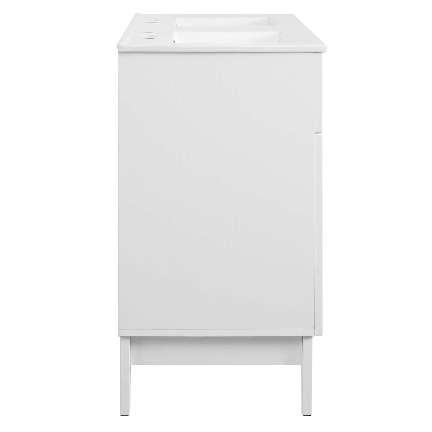 Isle 48" Double Bathroom Vanity Cabinet by Modway EEI-5428-WHI-WHI