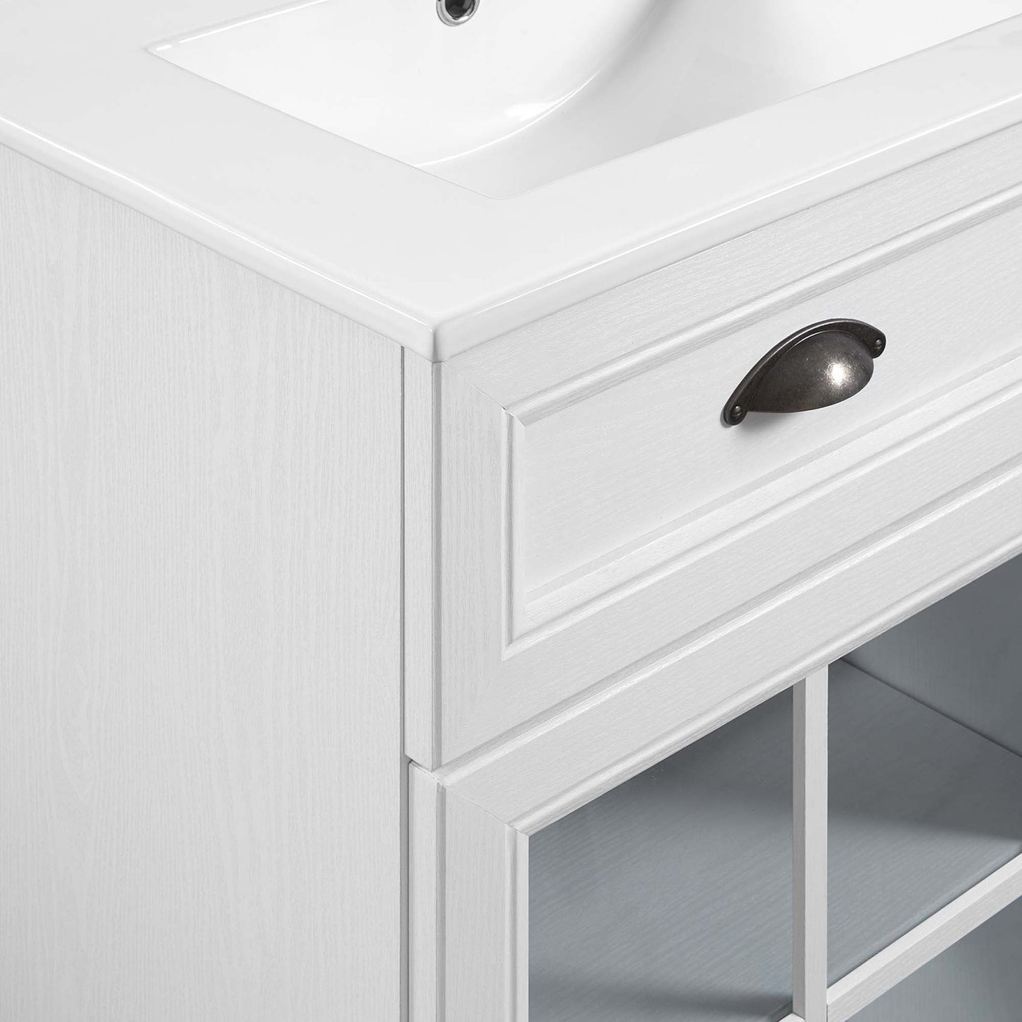 Isle 48" Double Bathroom Vanity Cabinet by Modway EEI-5428-WHI-WHI