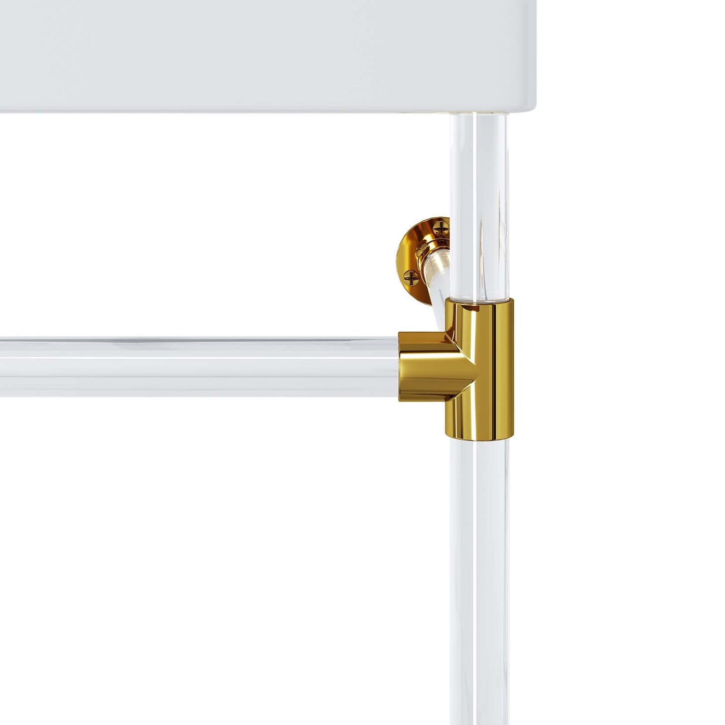 Redeem 32" Acrylic Wall-Mount Bathroom Vanity Clear White EEI-5539-ACR-WHI