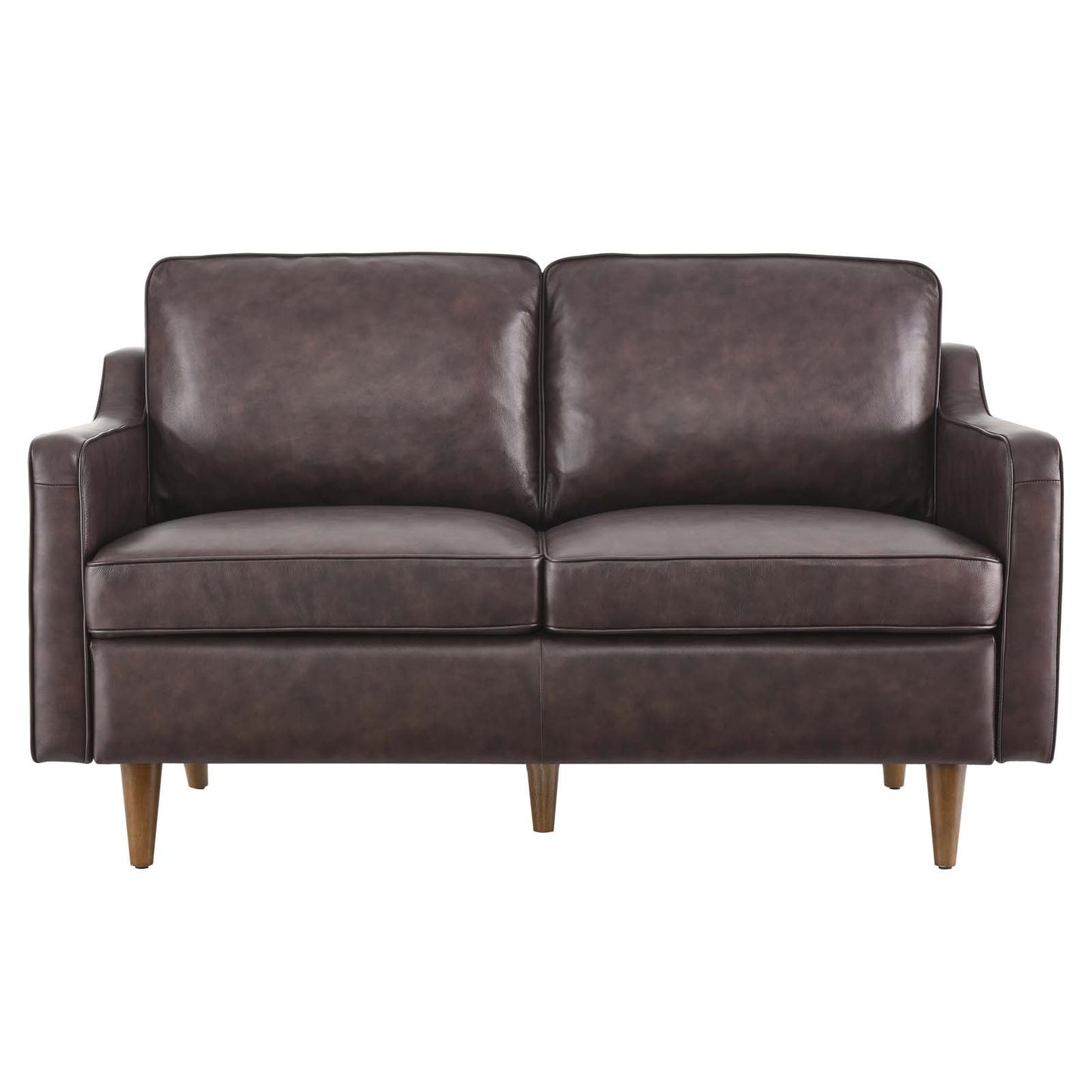 Impart Genuine Leather Loveseat Brown EEI-5554-BRN