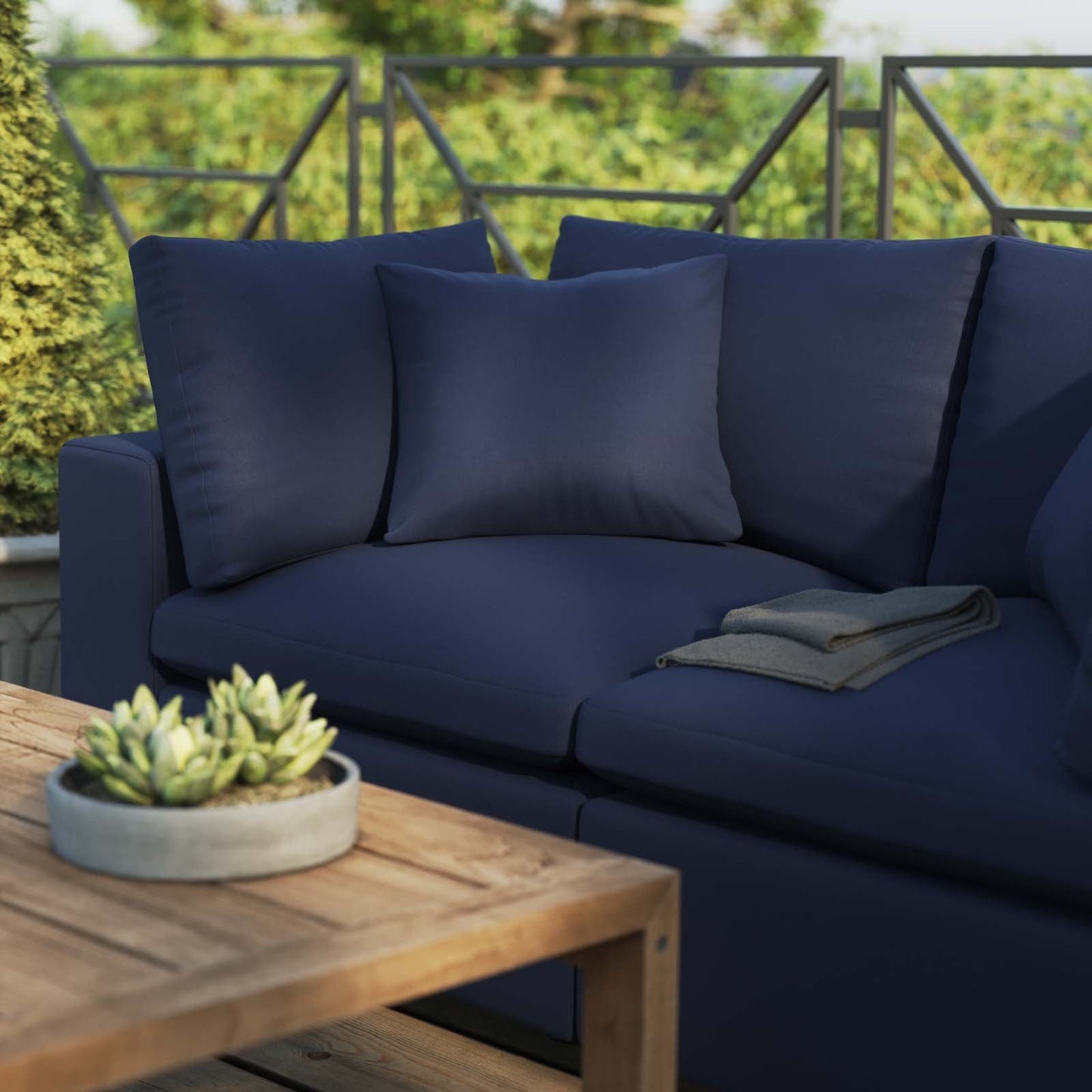 Commix Overstuffed Sunbrella® Outdoor Patio Loveseat