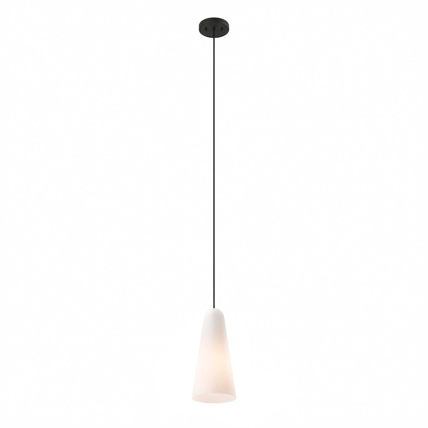 Beacon 1-Light Pendant Light Opal Black EEI-5644-OPA-BLK