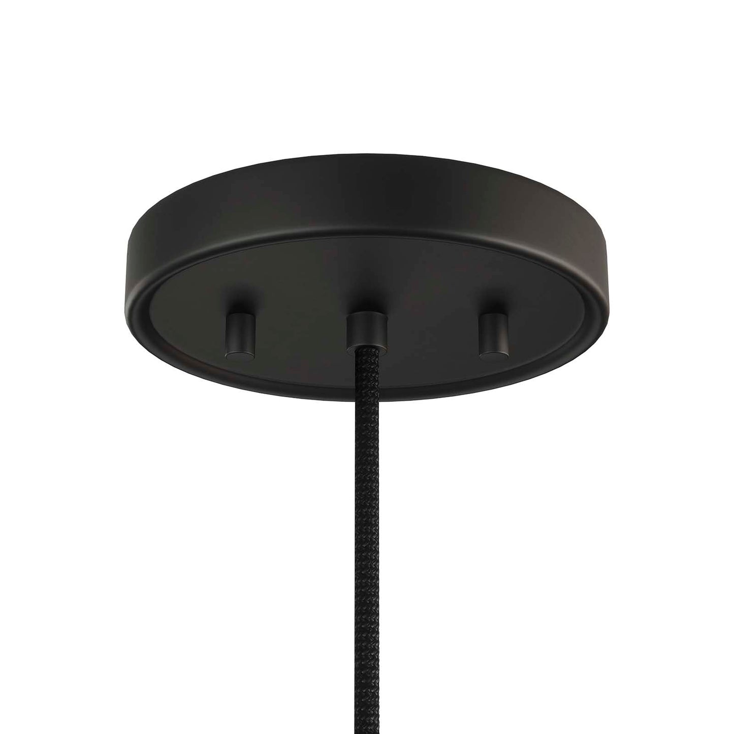 Beacon 1-Light Pendant Light Opal Black EEI-5644-OPA-BLK
