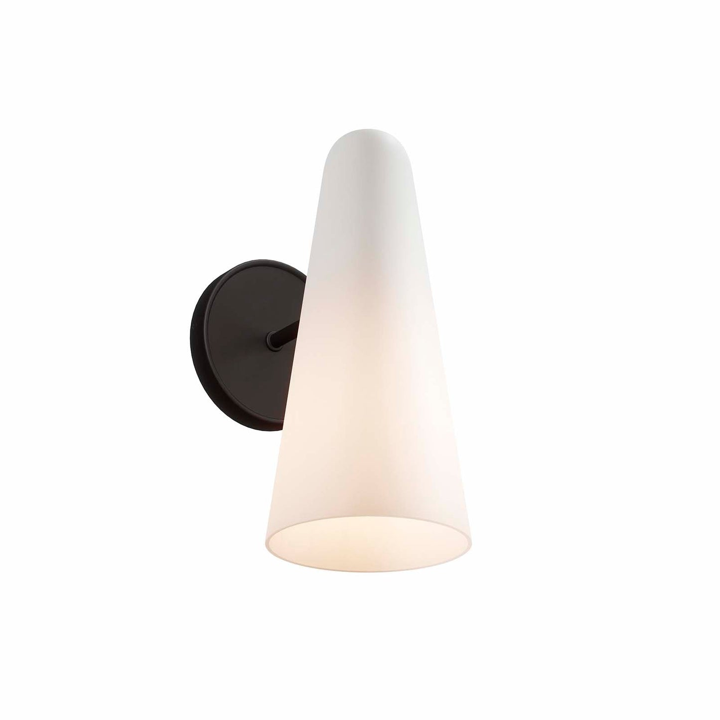 Beacon 1-Light Wall Sconce Opal Black EEI-5645-OPA-BLK
