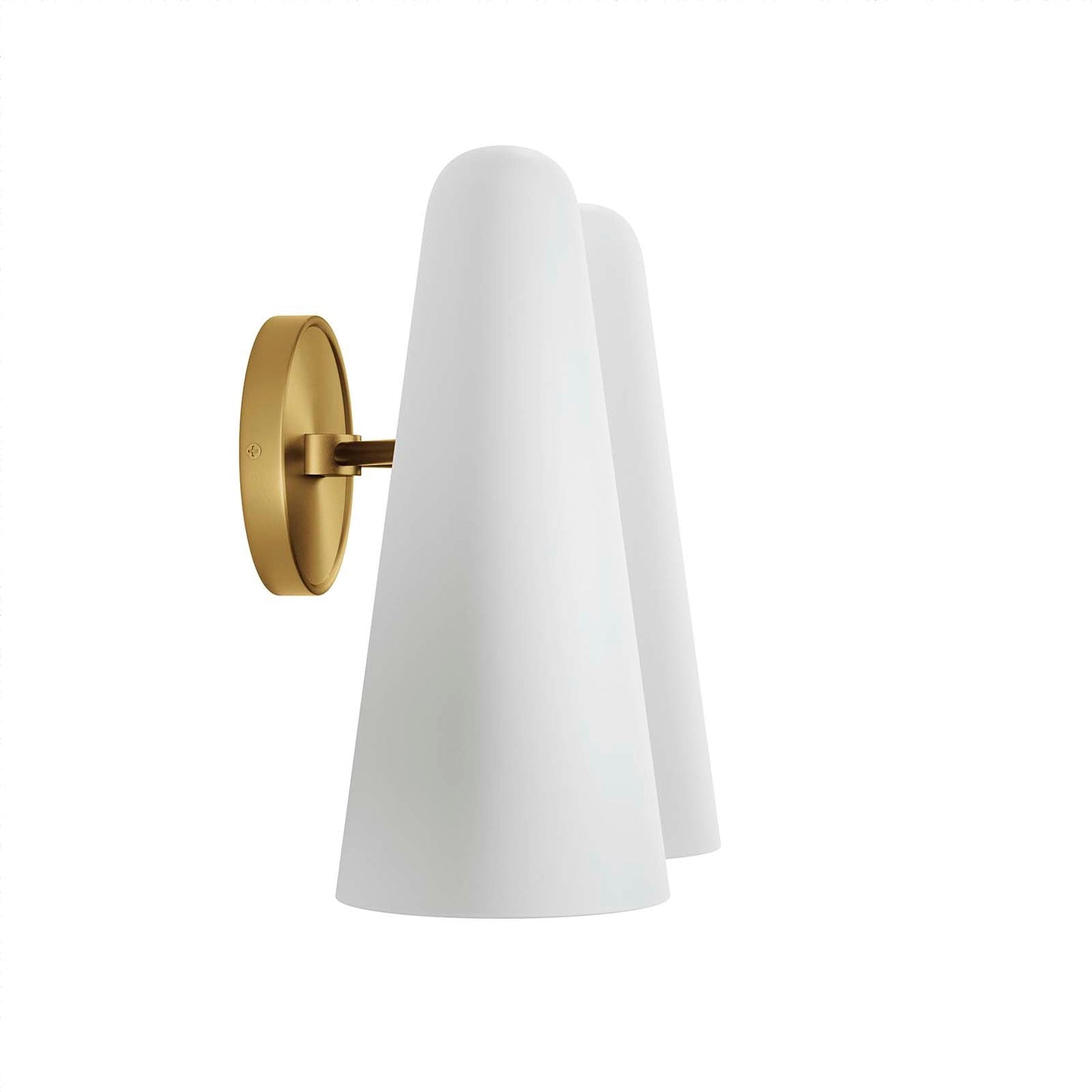 Beacon 2-Light Wall Sconce Opal Satin Brass EEI-5646-OPA-SBR