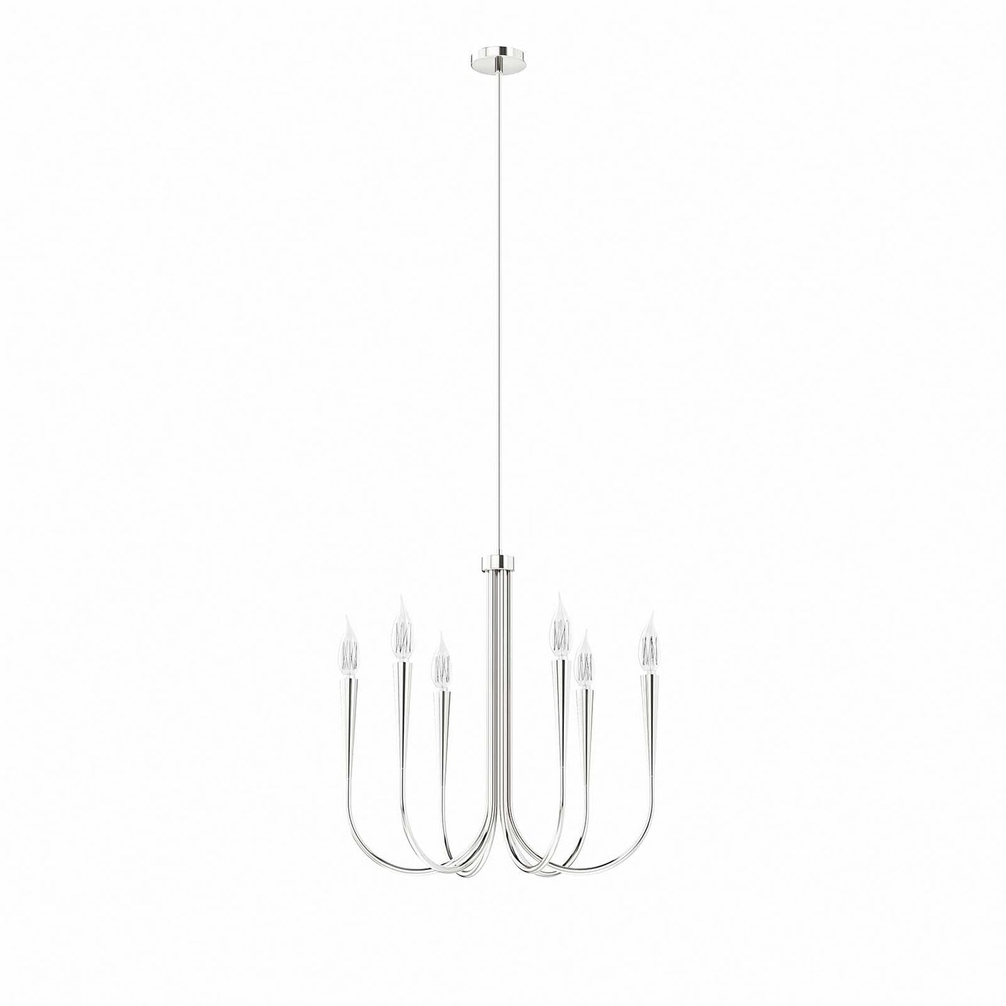 Penrose 6-Light Chandelier Polished Nickel EEI-5661-PON