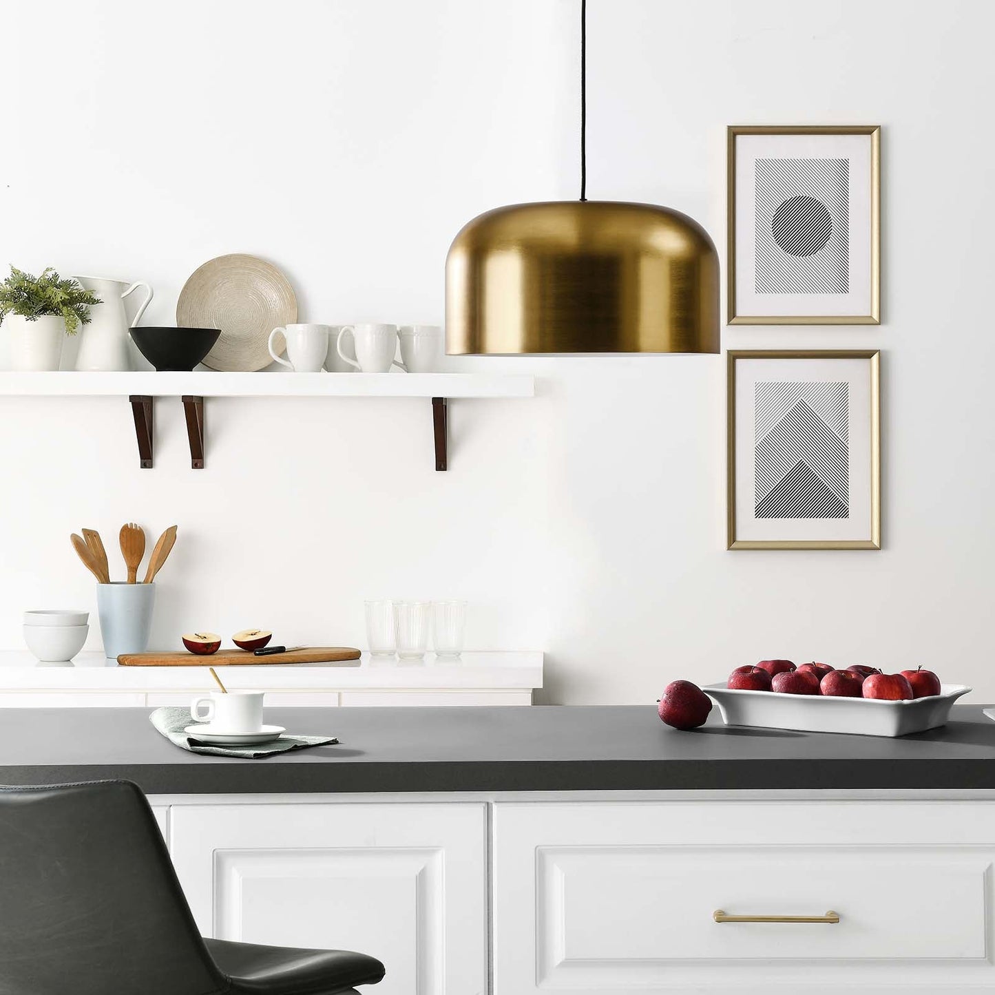 Avenue 1-Light Pendant Light Satin Brass EEI-5665-SBR