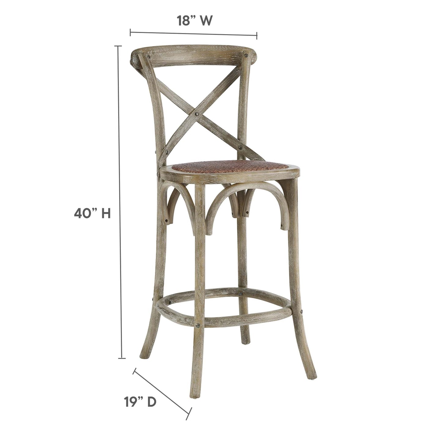 Gear Counter Stool by Modway EEI-5667 - Multiple Colors Available