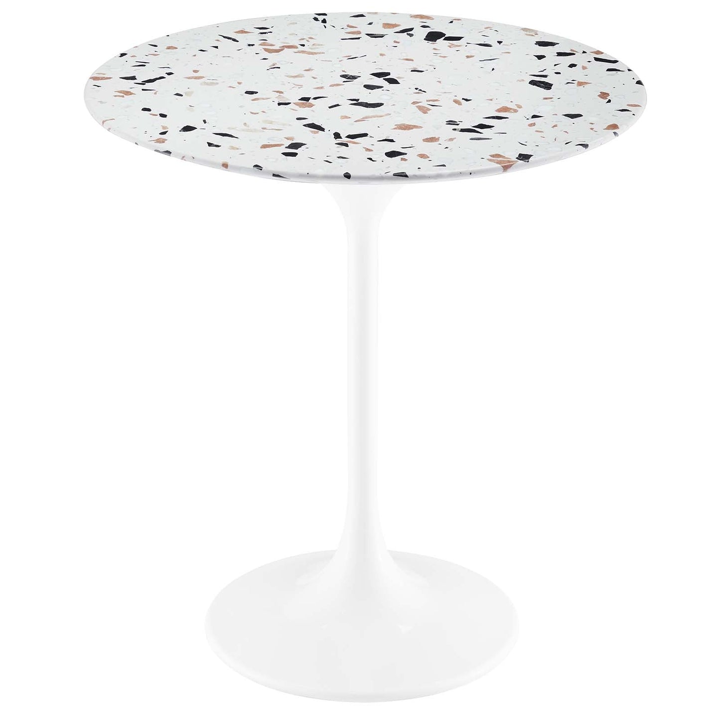Lippa 20" Round Side Table - Terrazzo and White Options Available