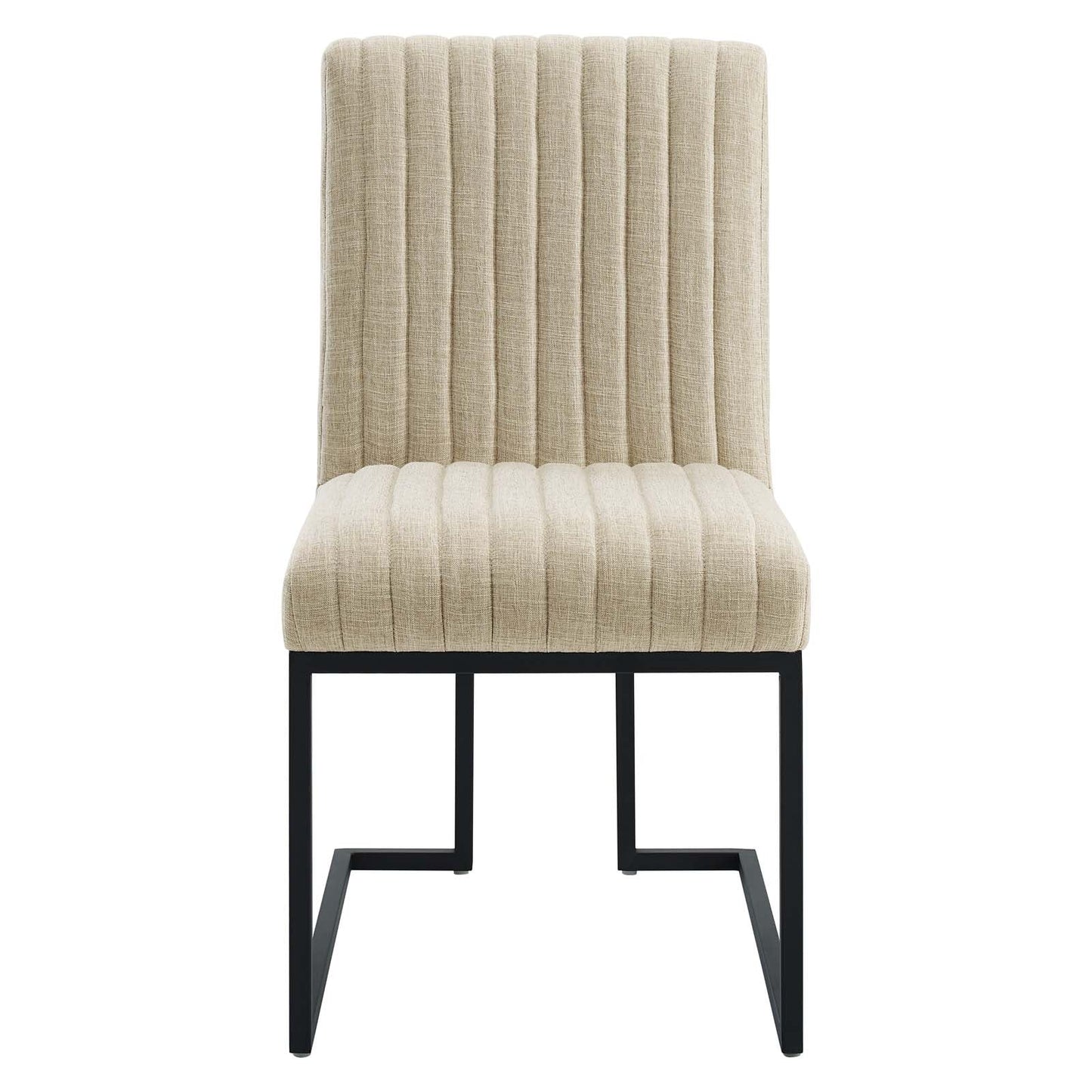 Indulge Channel Tufted Fabric Dining Chairs - Set of 2 Beige EEI-5740-BEI