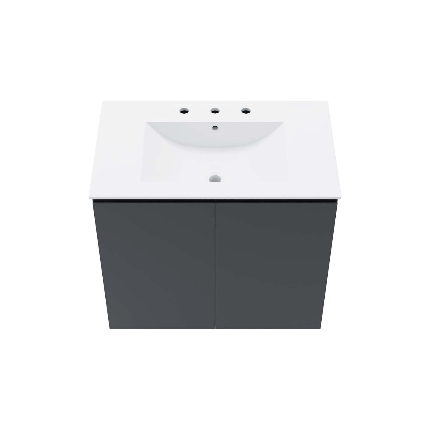 Bryn 30" Wall-Mount Bathroom Vanity Gray White EEI-5778-GRY-WHI