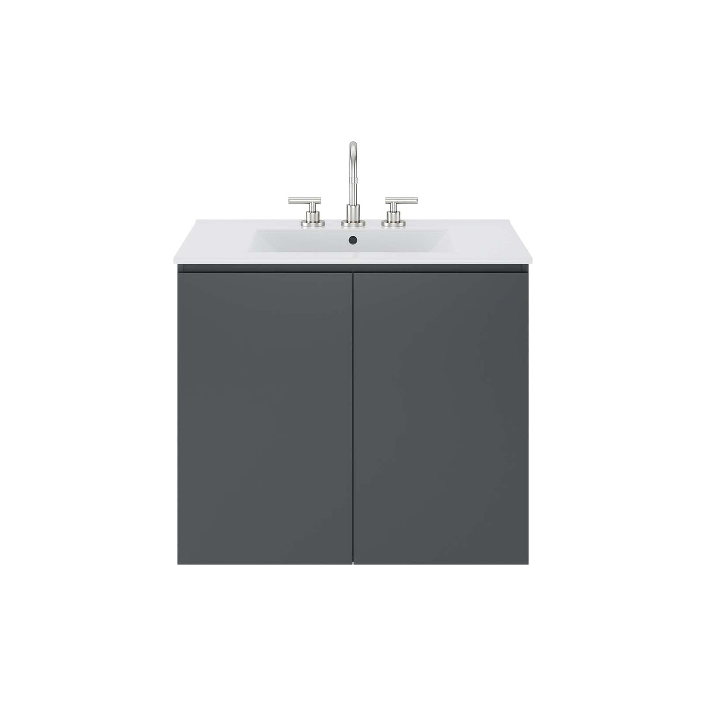 Bryn 30" Wall-Mount Bathroom Vanity Gray White EEI-5778-GRY-WHI