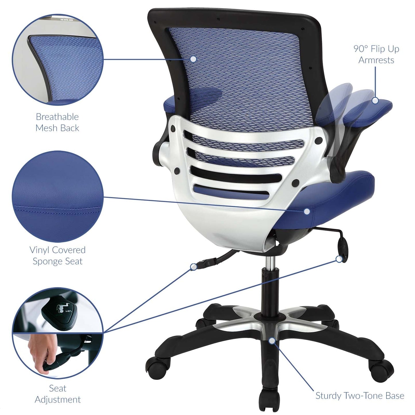 Edge Office Chair - All Mesh and Vinyl Options