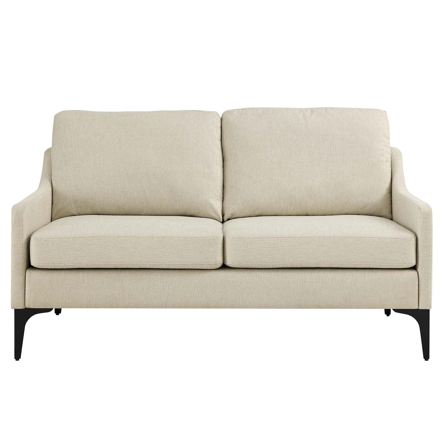 Corland Upholstered Fabric Loveseat Beige EEI-6021-BEI