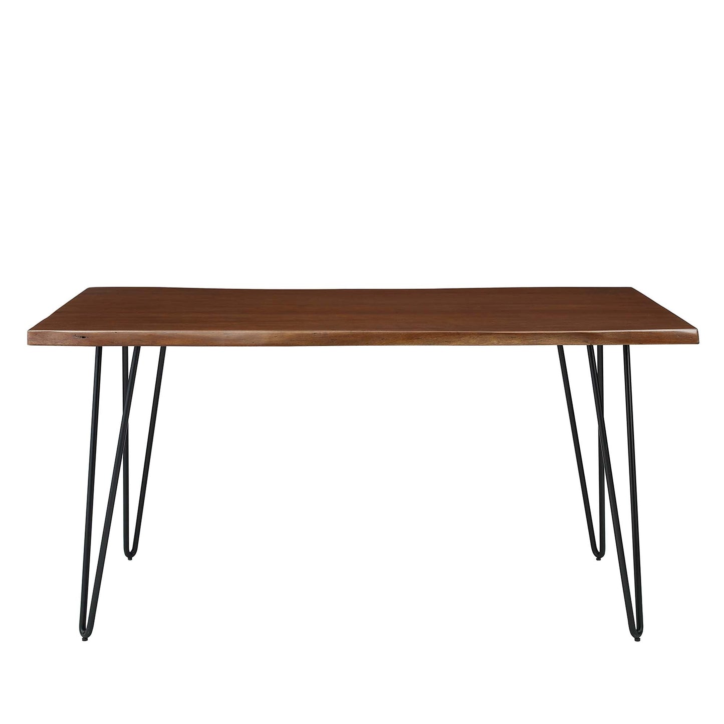 Ardor 60" Live Edge Acacia Wood Acacia Wood Dining Table by Modway EEI-6059-BLK-WAL