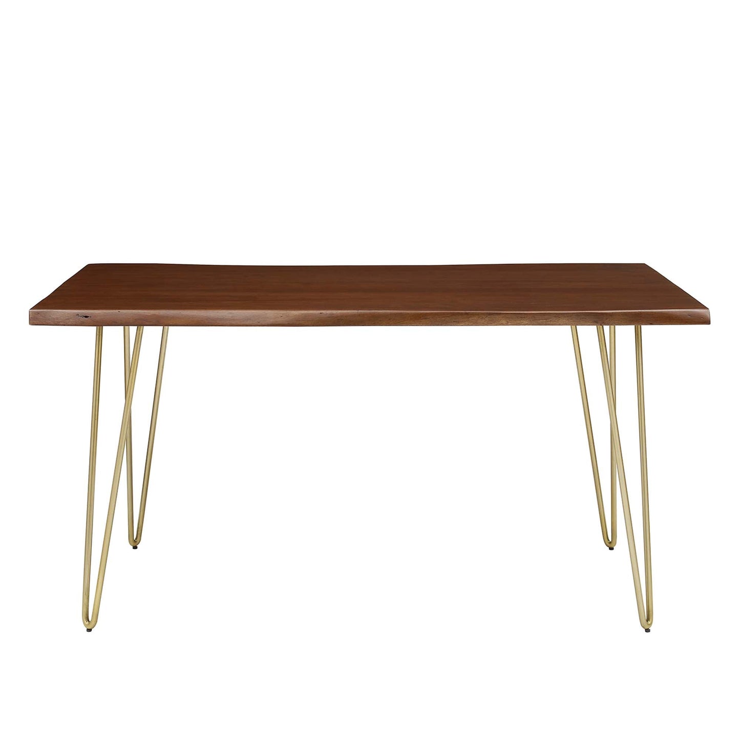 Ardor 60" Live Edge Acacia Wood Acacia Wood Dining Table by Modway EEI-6059-GLD-WAL